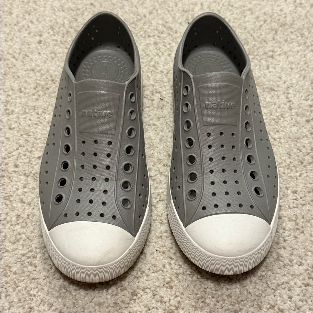 Native Charcoal Perforated Slip-Ons
